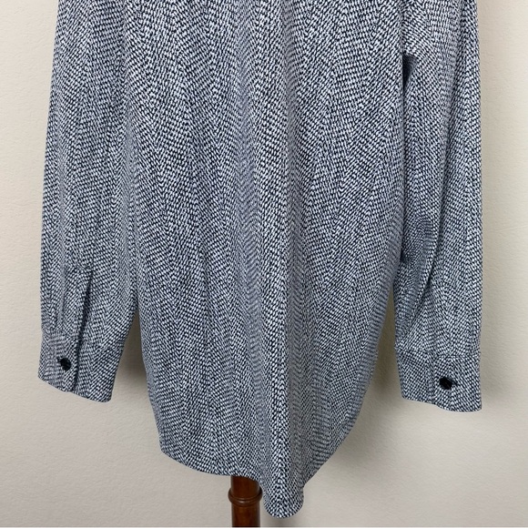 Athleta Textured Shirt Jacket in Braiden Black White #882490 Medium Shacket - Picture 10 of 14